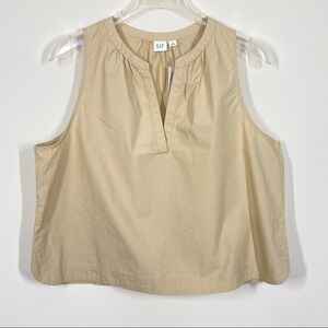 New GAP Crop Top Sleeveless Beige New Size XL New